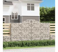 vidaXL Arched Gabion Baskets 8 pcs 300x50x160/180 cm Galvanised Iron