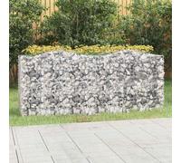 vidaXL Arched Gabion Raised Bed 200x50x100 cm, Silver