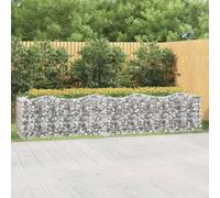 (400 x 100 x 100 cm) vidaXL Arched Gabion Raised Bed Gabion Basket Mesh Wire Stone Galvanised Iron