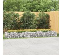 (400 x 100 x 50 cm) vidaXL Arched Gabion Raised Bed Gabion Basket Mesh Wire Stone Galvanised Iron