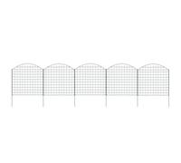 vidaXL Arched Garden Fence Set 77.5x78.5cm Green Garden Barrier Border Edging