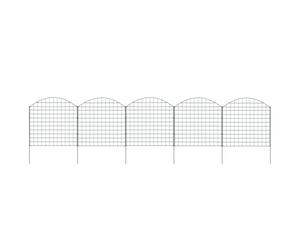 vidaXL Arched Garden Fence Set 77.5x78.5cm Green Garden Barrier Border Edging
