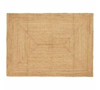 vidaXL Area Rug Beige 140 x 200 cm Jute, Rustic Living Room, Handmade Foldable Jute Rug, Eco-Friendly Accent Decor, Beige Fiber Entryway, Versatile Charm