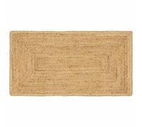 vidaXL Area Rug Beige 60 x 110 cm Jute, Rustic Living Room, Handmade Foldable Ju