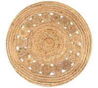 Berkfield Area Rug Braided Design Jute 90 Cm Round