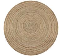 vidaXL Area Rug Braided Jute 120cm Round Home Living Room Floor Carpet Mat