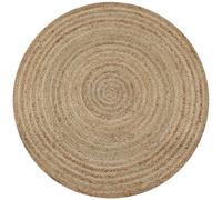 vidaXL Area Rug Braided Jute 150 cm Round