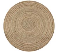 Berkfield Area Rug Braided Jute 150 Cm Round