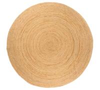 vidaXL Area Rug Braided Jute 180 cm Round UK