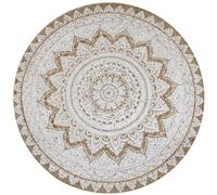 vidaXL Area Rug Braided Jute Printed 150 cm Round