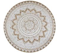 Berkfield Area Rug Braided Jute Printed 150 Cm Round