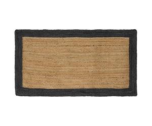 vidaXL Area Rug Dark Grey 100 x 200 cm Jute