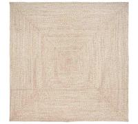 vidaXL Area Rugs Square Natural and White 240 x 240 cm Jute
