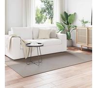 Area Rug 120x170 cm Cream Taupe Polyester Non-Slip Plush Indoor/Outdoor Mat Soft