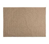Area Rug 160x230 cm Natural Polyester Non-Slip Moire Rectangular Indoor/Outdoor