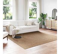 Area Rug Square Polyester Natural 240x240 cm Moire Non-Slip Machine Wash ForHome