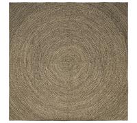 vidaXL Area Rugs Natural and Black 240 x 240 cm Jute