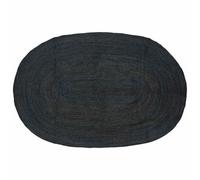 vidaXL Area Rugs Oval Black 152 x 245 cm Jute