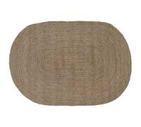 vidaXL Area Rugs Oval Grey 122 x 183 cm Jute