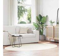 vidaXL Area Rugs Oval HUARTE Cream 160 x 230 cm 100% Polyester