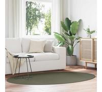 vidaXL Area Rugs Oval HUARTE Forest Green 140 x 200 cm 100% Polyester
