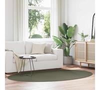 vidaXL Area Rugs Oval HUARTE Forest Green 160 x 230 cm 100% Polyester