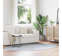 Area Rugs Oval HUARTE Grey 160 x 230 cm 100% Polyester