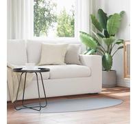 vidaXL Area Rugs Oval HUARTE Grey 80 x 150 cm 100% Polyester