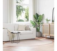 vidaXL Area Rugs Oval HUARTE Sand 160 x 230 cm 100% Polyester