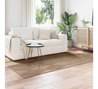 Area Rug Natural Polyester 170x120 cm Rectangular Non-Slip Soft Machine Washable