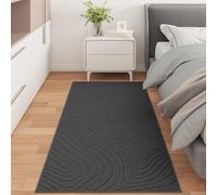 Area Rug Anthracite 80x200 cm Polyester Non-Slip Indoor Outdoor Machine-Washable