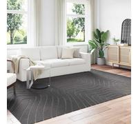Area Rug Anthracite 240x340cm Polyester Rectangular Non-Slip MachineWash Indoor