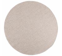 Round Area Rug Cream 160cm Ø Polyester Non-Slip Indoor Outdoor Machine-Washable