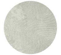 vidaXL Area Rugs Round HUARTE Green Ø 120 CM Polyester, Modern Durable Non-Slip Design Rug for Living Room, Bedroom, or Office, Polyester Textured Area, Huarte Series