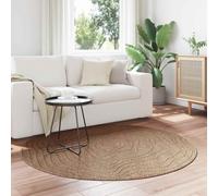 Area Rugs Round Moire AGIRA Natural Ø 200 CM Polyester