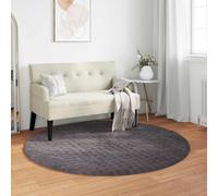 vidaXL Area Rugs Round SIROLO Anthracite Ø 160 CM Polyester