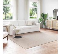 Area Rug Cream 240x240 cm Polyester Square Non-Slip Indoor/Outdoor Washable XL