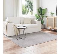 Area Rug Cream & Grey 200x200cm Polyester Square Non-Slip Machine Wash Soft Pile