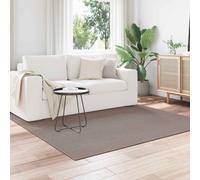 Rug Square Taupe 200x200cm Polyester Non-Slip Machine Washable Soft Indoor/Patio