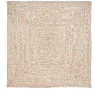 vidaXL Area Rugs Square Natural and White 200 x 200 cm Jute