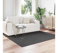 Rug Anthracite 200x200 cm Polyester Square Non-Slip Machine Washable Indoor Soft