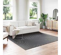 Rug Anthracite 240 x 240 cm Polyester Square Indoor Outdoor Non-Slip Washable XL