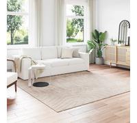 vidaXL Area Rugs Square HUARTE Beige 240 x 240 cm Polyester, Modern Durable Non-Slip Design Rug for Living Room, Bedroom, or Office, Polyester Textured Area, Huarte Series
