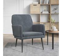 vidaXL Armchair Dark Grey Velvet