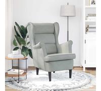 vidaXL Armchair Light Grey Velvet