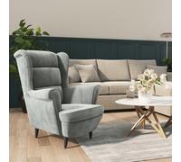 Vidaxl Armchair Light Grey Velvet