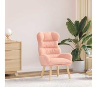 vidaXL Armchair Pink 69 x 74 x 93 cm Sherpa Fabric