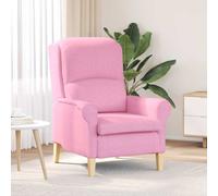 Armchair Pink Fabric 76x94x102 cm Upholstered Plywood Frame Foam Sit Modern Slim