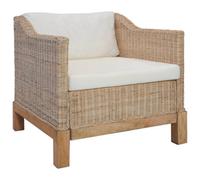 Vidaxl Armchair With Cushions Natural Rattan