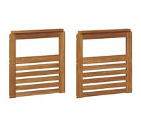 vidaXL Armrests 2 pcs Brown 59 x 6 x 61 cm Solid Acacia Wood, Modern, Durable, R